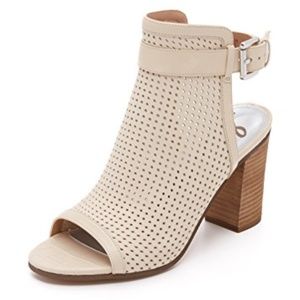 sam edelman nude emmie peep toe bootie - size 8